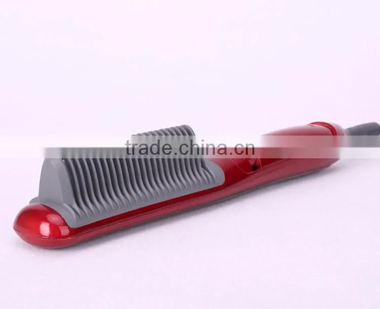 Electric Ceramic Hair Straightener with Comb Magic Hair Straightering Brush