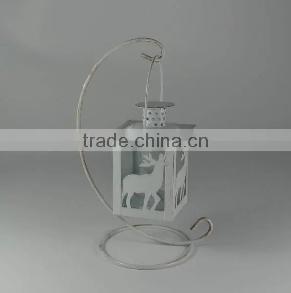 Mini christmas lantern with metal stand