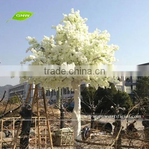 GNW BLS022 3m Artificial Flowers Cherry Blossom White trees for wedding and Party Decorating