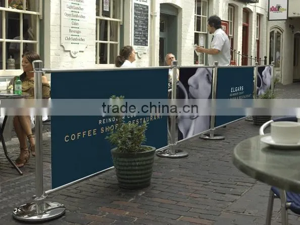 restaurant and outdoor cafe barrier system