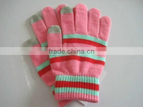 Stripe Acrylic iPhone Touch Gloves ZMR723