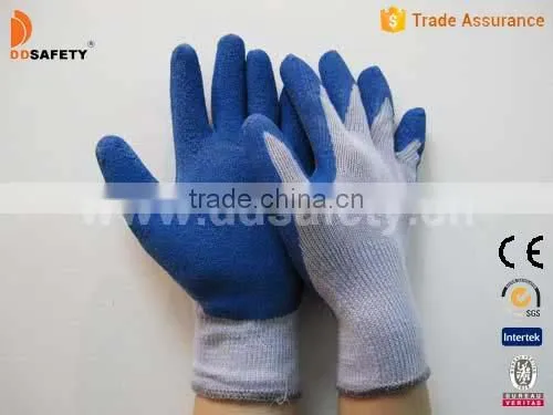 DDSAFETY Hot Sale Knitted Cotton Gloves With Latex Coating Safety Gloves From Ddsafety