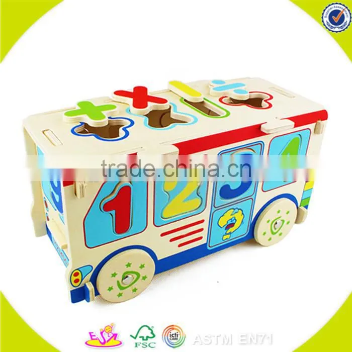 wholesale funny wooden blocks car toy,beautiful wooden blocks car toy,great children wooden blocks car toy W12D023