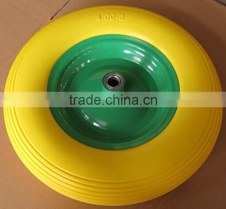 2.50-4 PU foam wheel+spoke for hand trolley hand truck