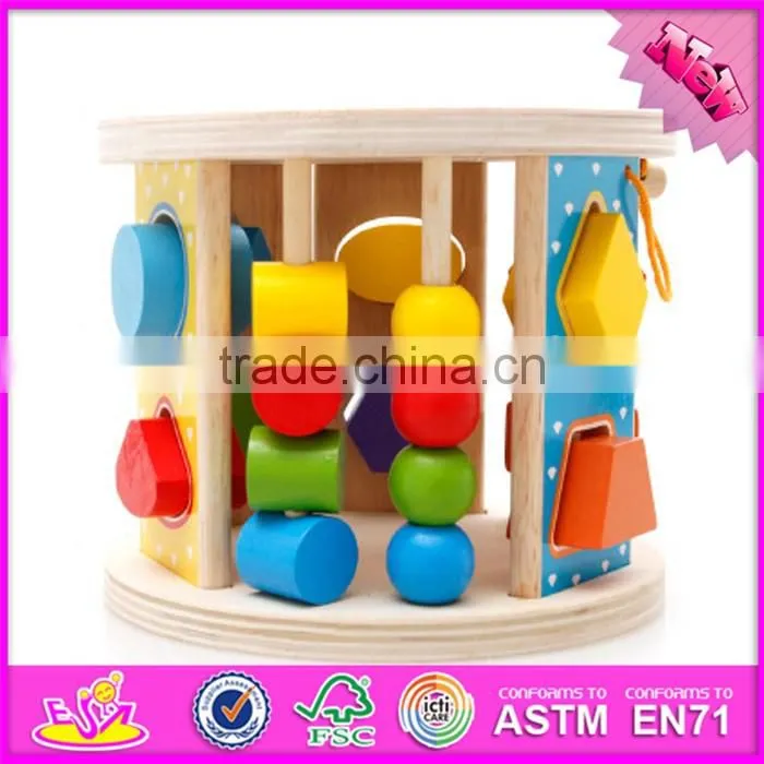 2017 new design multi-function blocks wooden shape toys for toddlers W12D066
