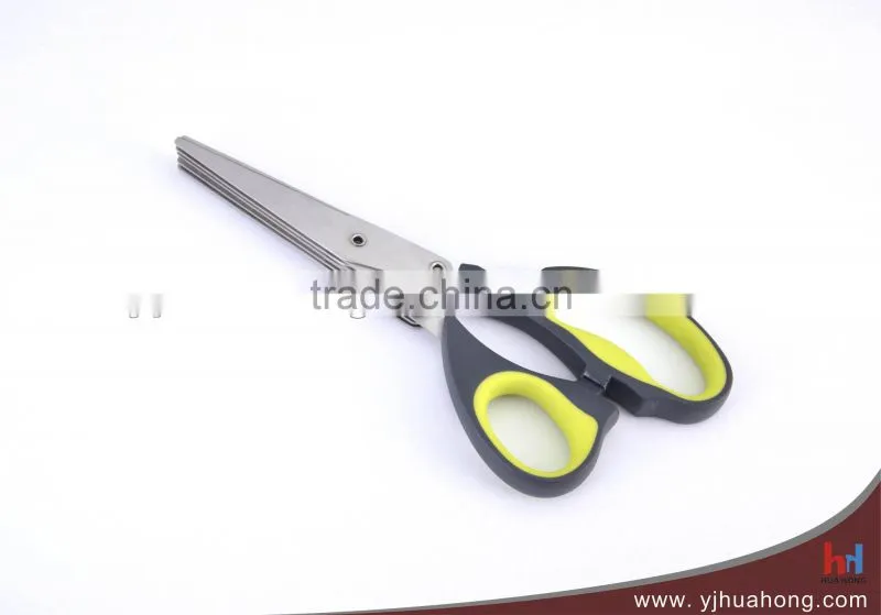 5-blade professional paper shredder scissors with soft grip handle