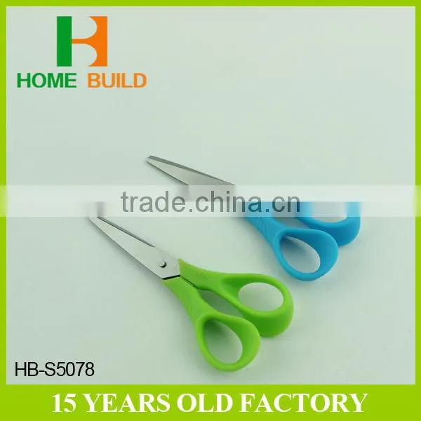 Factory price HB-S5078 5 "stainless steel student scissors with skidproof handle