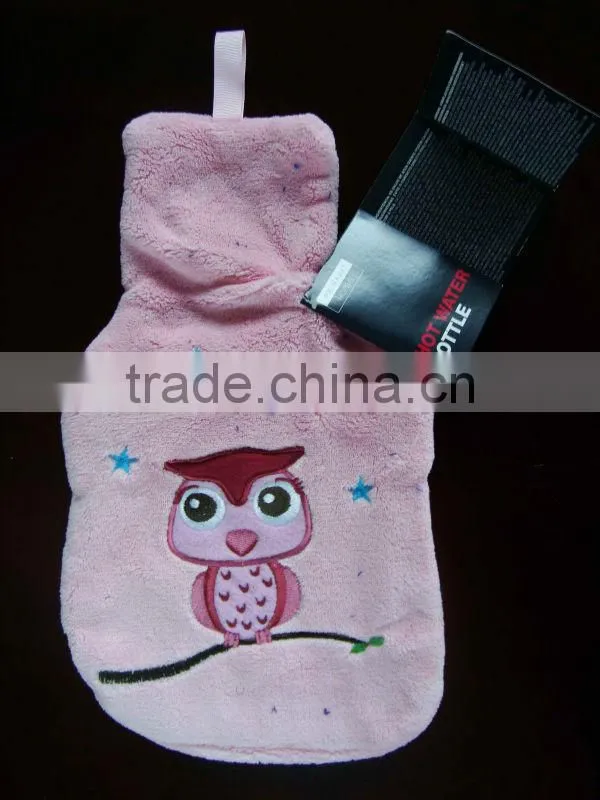 Factory Supply Directly Embroidered Hot Water Bottle Cover