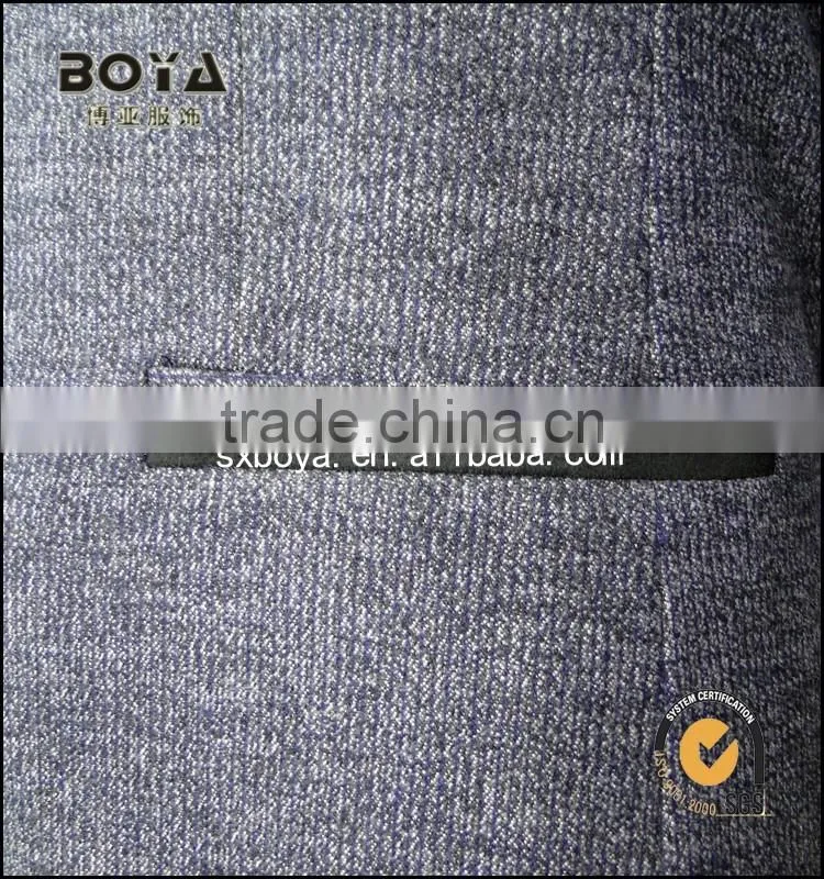 2015 hot sale mens blazer with two placket resin buttons