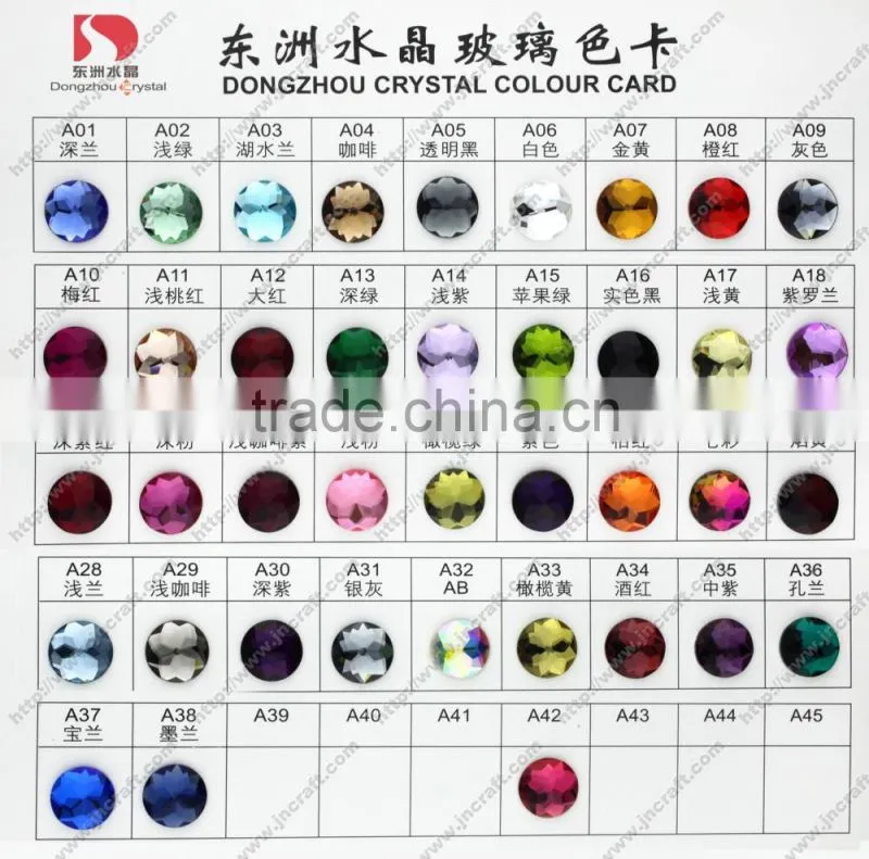 2015 wholesale flat back loose stone, glass flat abck sew-on stone
