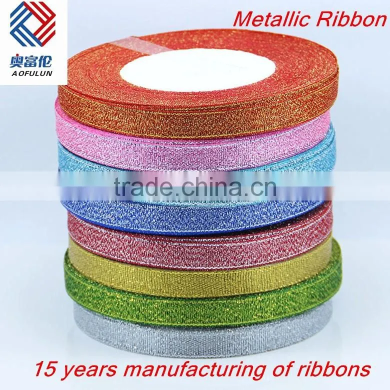 Wholesale Metallic Ribbon for Christmas and New Year Decorations