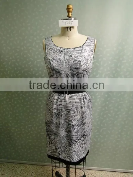 2015 casual print cotton spandex dresses