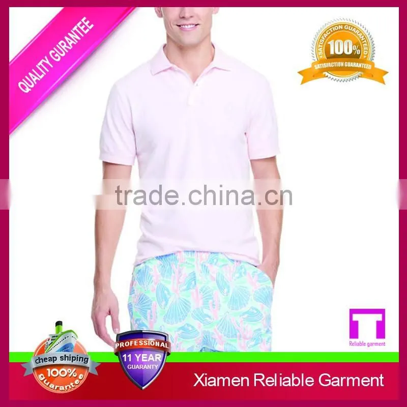 Man's uniform design double mercerized cotton sport polo shirt