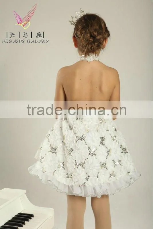 2013 New Style! white ballroom dance dress for kids&adults