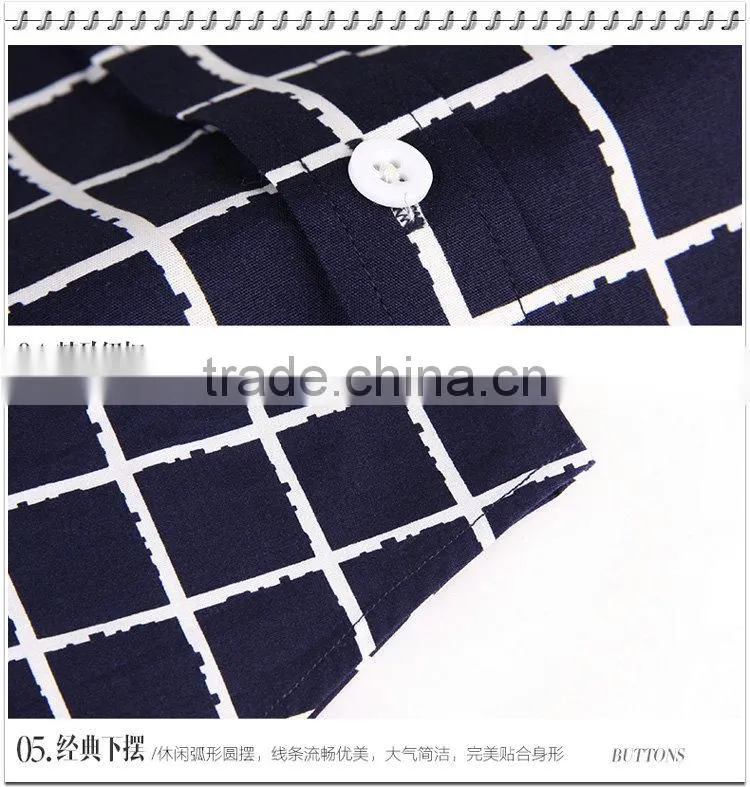 MEN'S SHORT SLEEVE BLACK & WHITE PLAIDS SHIRT