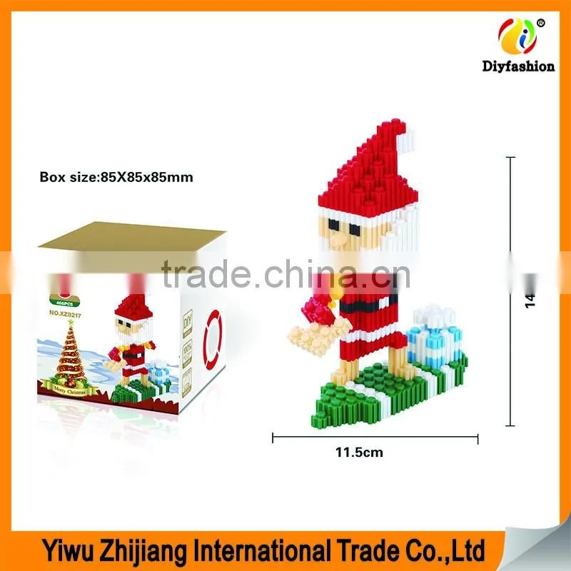 Christmas Hot Sale Santa Claus Mode 3D Mini Diamond Blocks Building Blocks Toys for Childrens