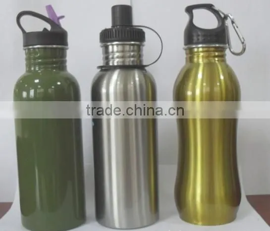 Wide Mouth Stainless Steel Sports Bottle Big Flow Lid with Finger Holder
