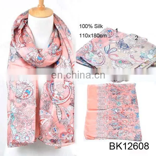 2014 fashion ladies newest wholesale print scarf turkish silk scarf shawl