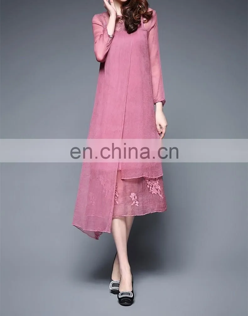 Top grade newest elegant long sleeve dresses one piece for women