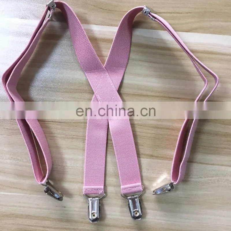wholesale low MOQ cheap 2.5cm elastic suspenders