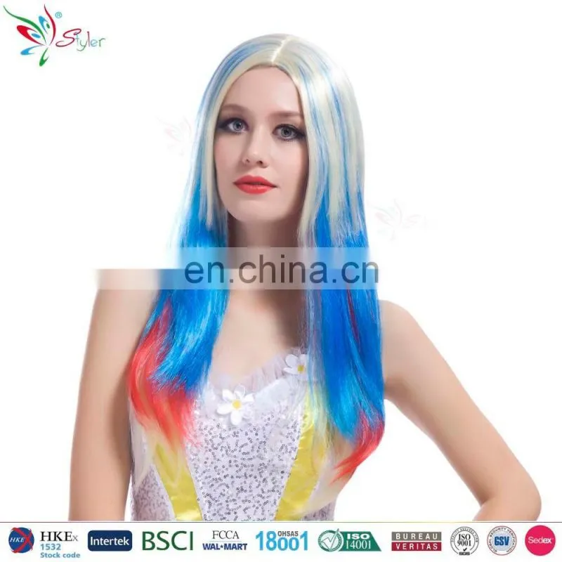 2017 Styler Brand fashion rainbow wig for party carnival