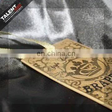 custom private brand printed thick paper hang tag for jeans clothing