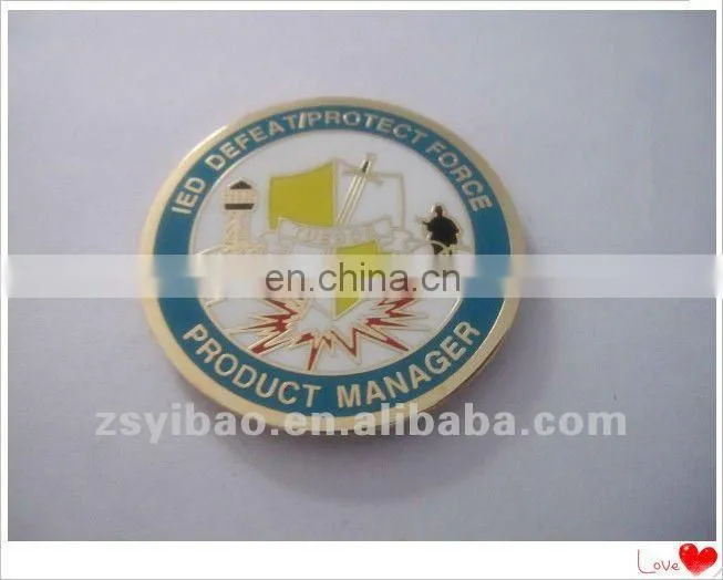 For new dawn action Survenir soft enamel coins with gold plated