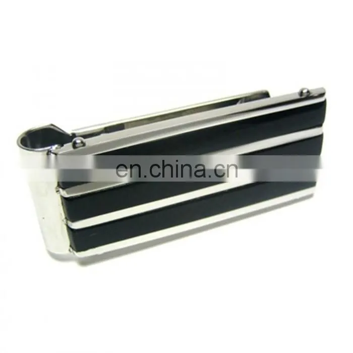 Metal spring loaded money clip with custom design