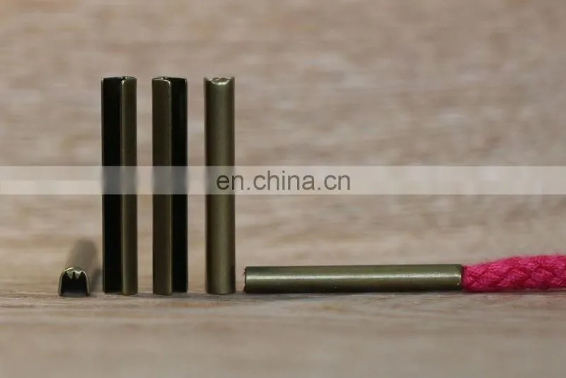 metal crimp for belt/ metal cord end for shoelace/ metal shoelace tips for belt