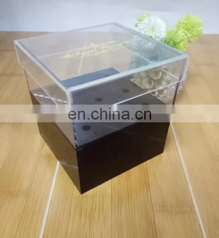new style flower box luxury music acrylic flower box