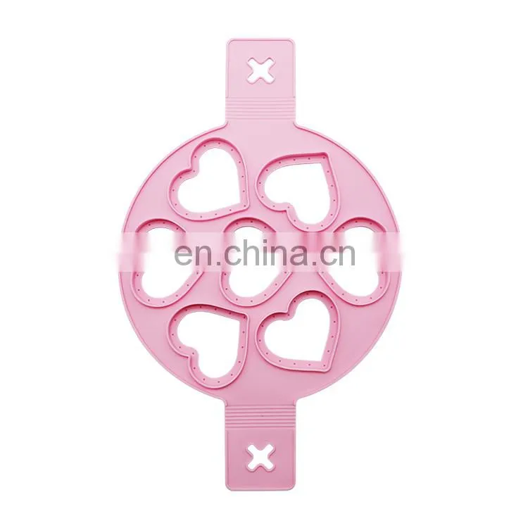 Customize Silicone Loving Heart Shaped Fried Egg Ring Omelette Egg Ring Pancake Poach Mold