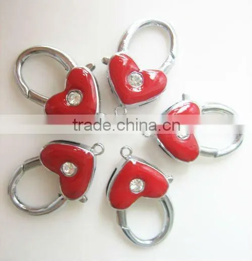 Enamel heart lobster charm