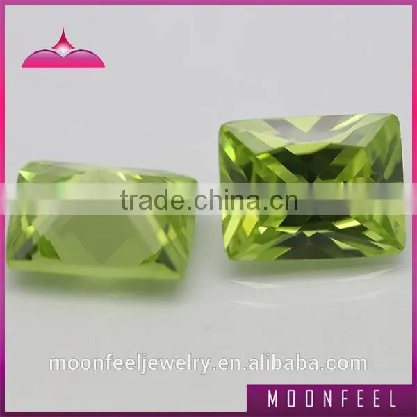 rectangle cut color change cz synthetic gemstones