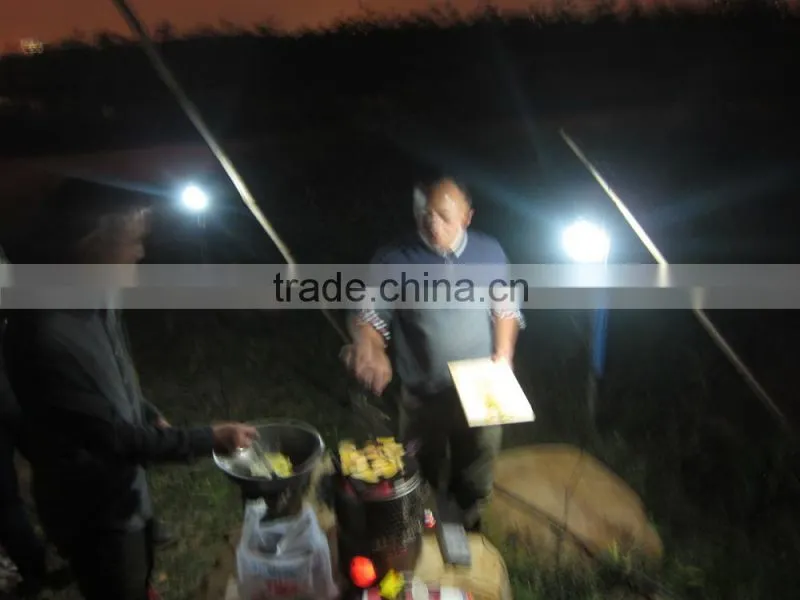 Camping BBQ and can lighting new stove