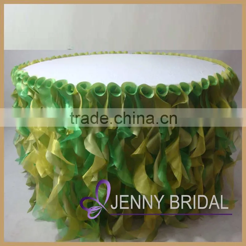 C009R1 cheap organza ruffled chair cover wedding