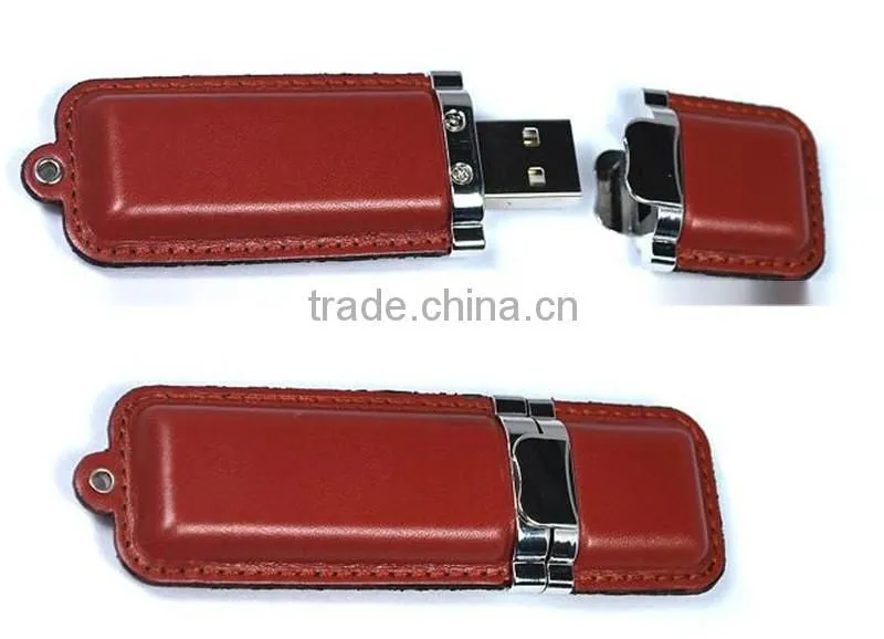 USB 2.0 Driver Luxury 16GB Black Leather USB Flash Drive