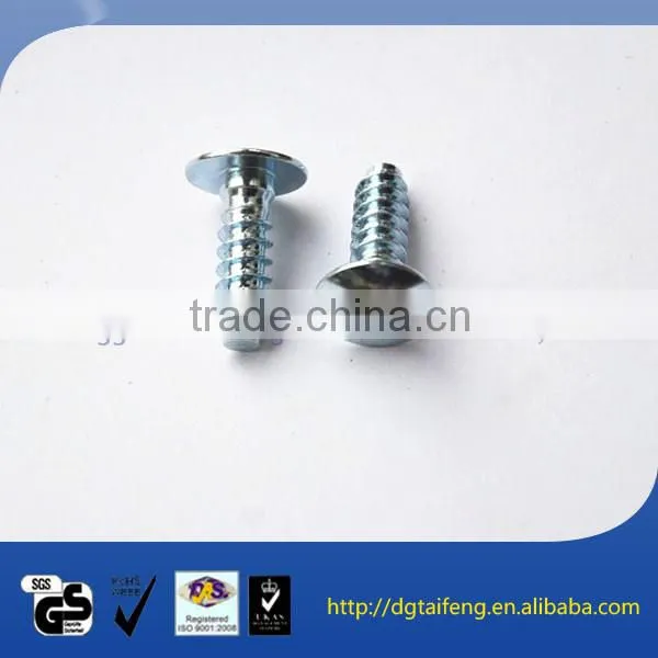zinc plated cap head screw and countersunk bolt