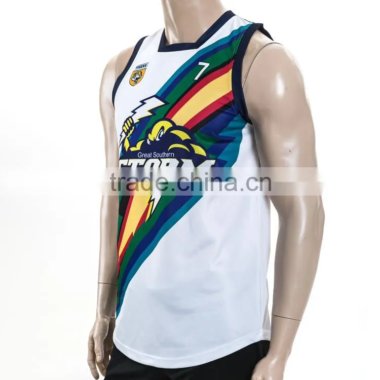Acceptance sample Dye-Sublimation Printing sleeveless rugby jersey