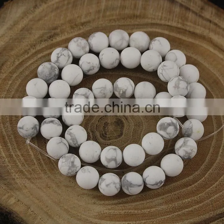 TB0430 Matte Natural Turquoise Round Beads,Matte Jewelry making beads,Dull Polished Turquoise Beads