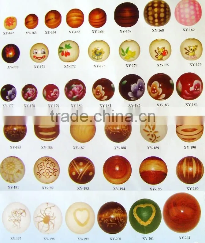SB0756 Large Hole Macrame Beads, Beads For Hemp, Patterned Wood Beads