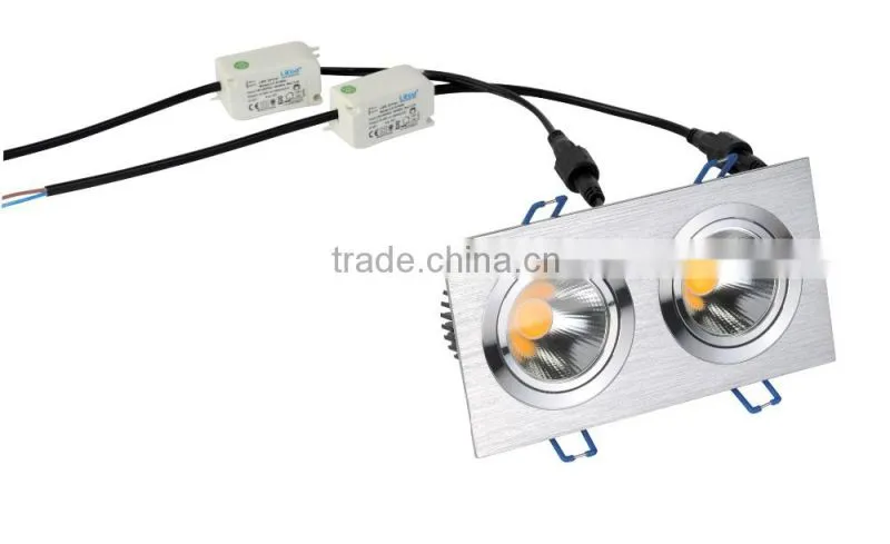 Super brightness 2*9w hot sale store using square led downlights