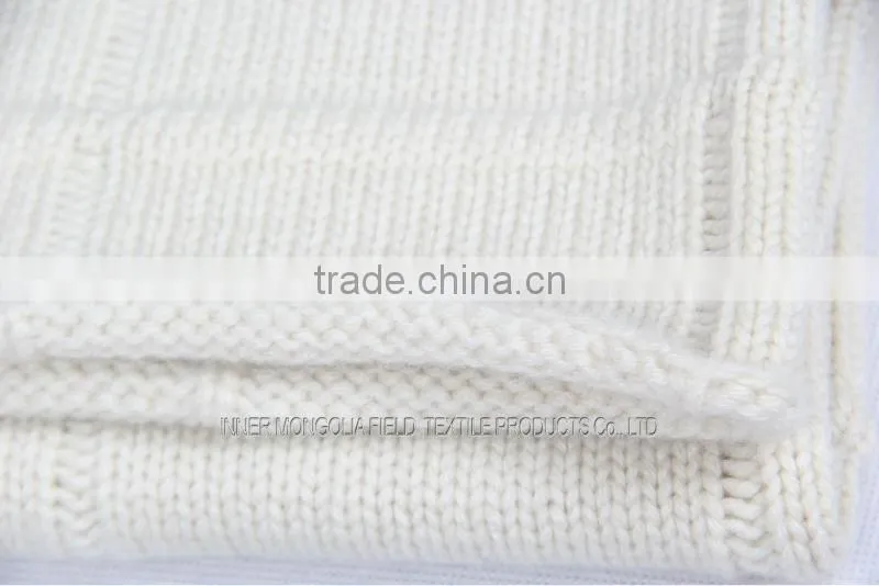 Knitted Cashmere Throw Blanket