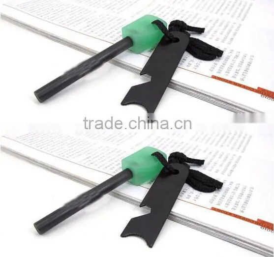 kit Luminous Handle Magnesium Flint Stone Fire fluorescence Starter Lighter 8MM Maker Flint Outdoor Camping