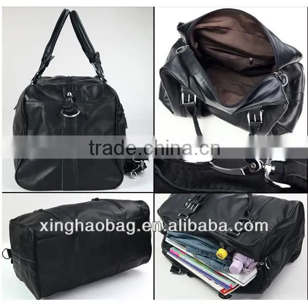 Shopping in china brand leather weekend bag