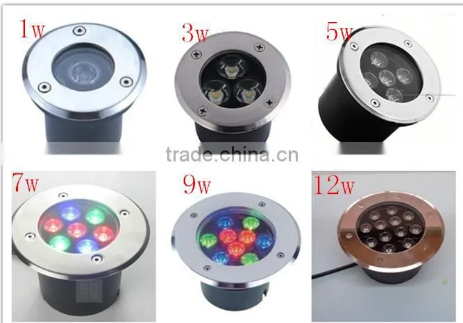 round rgb led inground light with 1w,3w,4w,5w,6w,9w,12w,36w