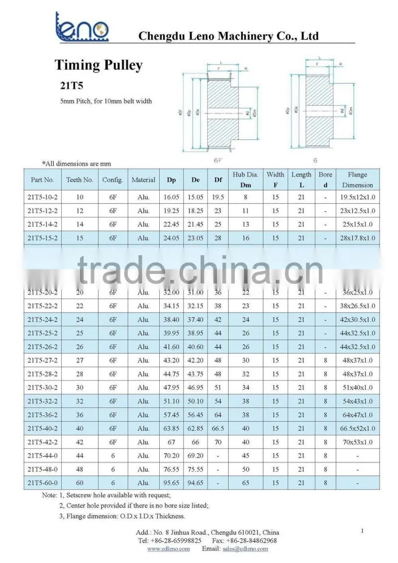 Standard 30 teeth T5 Timing Pulley