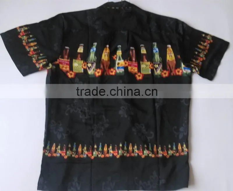 2014 In Stock Sample Summer Beach Shirt Hawaiian Shirt for Men