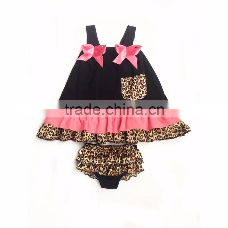 wholesale animal printed girls swing top bloomer set for baby girls