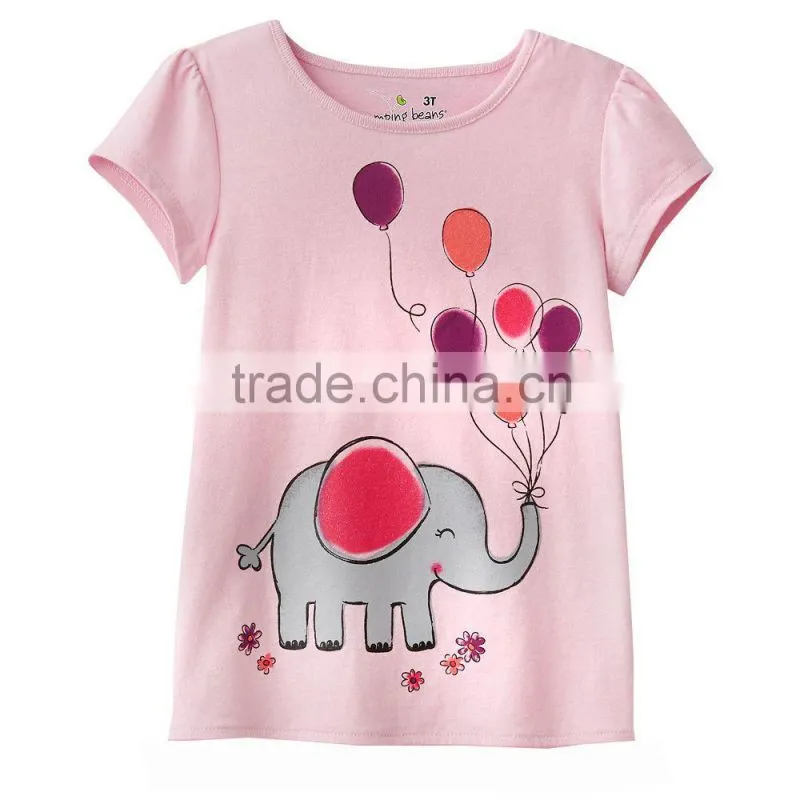 comfortable fancy animal cartoon printing kids tshirt 2015