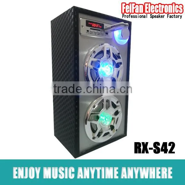 Top Sale 4.0 Inch Wooden Speaker With Fm Radio